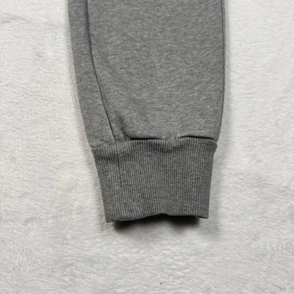 Puma Sweatpants Mens Small Gray Fleece Joggers‎ Ribbed Cuffs Logo 848417-03
